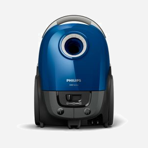 Aspirateur Traîneau Philips Série 3000 XD3110/09, 900W, Sac 3L, Filtre HEPA, Tube Télescopique Métal, Rayon 9m, Niveau Sonore 79dB, Bleu Royal - Miniature 3