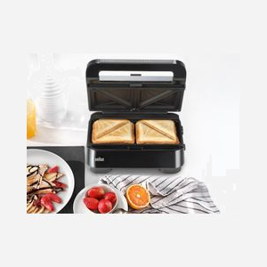Braun Snack Maker 5 SM5000 - Appareil à gaufres et croque-monsieur, noir, 800W, 270x130mm, plaques amovibles, thermostat, anti-adhésif, 220-240V - Miniature 4