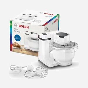 Robot de cuisine Bosch Serie 2 MUMS2AW00 Blanc 700W Bol 3.8L, 4 vitesses, Fonction Impulsion, Rotation Planétaire, Câble 1.1m, Sécurité Intégrée - Miniature 2
