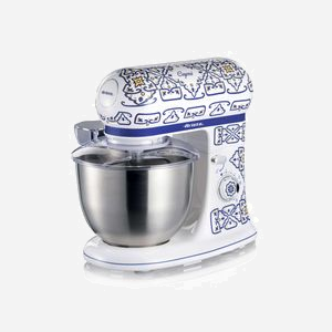 Ariete 1588/0C Robot pétrin-mixeur 1200 W bol acier inoxydable 5 L fonctions pétrissage/mélange 220-240 V 50/60 Hz blanc/bleu clair