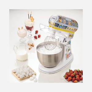 Robot Mixer Ariete 1588/0P 2400W - Bol Inox 5.5L - 7 Vitesses + Pulse - Pétrisseur/Mélange - Bleu/Jaune - Rotation Planétaire - Miniature 5