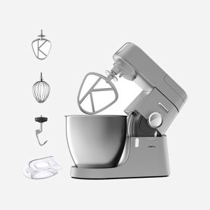 Robot Pâtissier Kenwood Chef XL KVL4110S Argent 1200W, Bol Inox 6.7L, Variateur + Turbo, Mouvement Planétaire, Corps Métal, Dimensions 385x280x345mm
