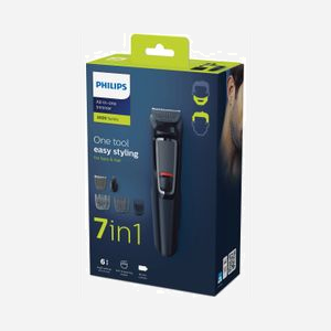 Philips MG3720/15 Multigroom Series 3000 : Tondeuse 7-en-1 Visage et Cheveux, Lames Acier Inoxydable, Autonomie 60 min, NiMH, Peignes Inclus - Miniature 4