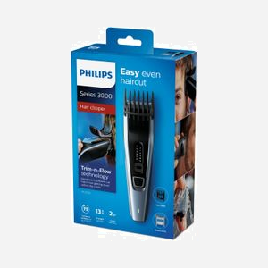 Philips HC3530/15 Tondeuse Cheveux DualCut, Lames Inox 41mm, 13 Longueurs (0.5-23mm), Autonomie 75min, Batterie NiMH, AC/Batterie, Noir/Bleu - Miniature 2
