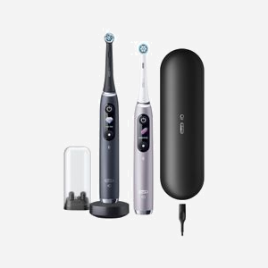 Oral-B iO 80363731 Brosse à Dents Électrique Rotative Oscillante Adulte Noir/Argent, 7 Modes, Minuteur 2min, Bluetooth, Batterie Li-Ion, 2 Têtes, Chargeur
