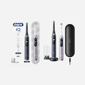 Oral-B iO 80363731 Brosse à Dents Électrique Rotative Oscillante Adulte Noir/Argent, 7 Modes, Minuteur 2min, Bluetooth, Batterie Li-Ion, 2 Têtes, Chargeur - Miniature 2