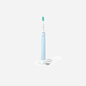 Philips Sonicare 2100 Series HX3651/12 Brosse à dents électrique à ultrasons, 1 tête, batterie Li-Ion intégrée, minuteur 2 min/4x30 sec, mode doux, bleu/blanc - Miniature 1