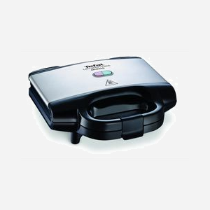 Tefal SM157236 : Gaufrier et Croque-Monsieur 700W Noir/Acier Inox, Plaques 230x130mm, Revêtement Anti-Adhésif, Thermostat, Sécurité Surchauffe