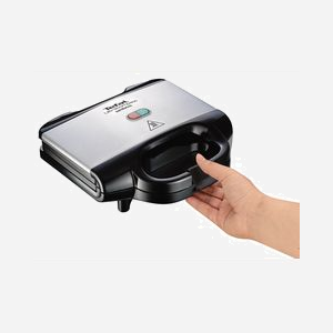 Tefal SM157236 : Gaufrier et Croque-Monsieur 700W Noir/Acier Inox, Plaques 230x130mm, Revêtement Anti-Adhésif, Thermostat, Sécurité Surchauffe - Miniature 3