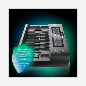 Everactive UC-800 Chargeur Universel Secteur 12V 3A pour Batteries LiFePo4, LiPo, NiMH, Tailles 9V, AA, AAA, C, SC. Écran Intégré et Protections. - Miniature 4