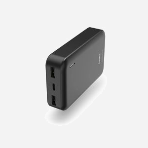 Hama 00201708 Batterie Externe 10000mAh Li-Po Anthracite, Écran LED, 2x USB-A & 1x USB-C, Sortie 5V/2A, Charge Rapide, Protections Multiples - Miniature 1