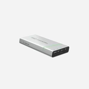 Green Cell PBPLGC20P Power Bank 20800mAh Li-Ion, Aluminium, 1x USB-A & 2x USB-C avec Power Delivery jusqu'à 65W, Recharge USB, Noir/Vert/Gris/Argent - Miniature 1