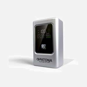 PATONA 4238 Batterie Externe 10000 mAh Li-Ion Argent Power Delivery 35W 1x USB-A & 2x USB-C avec écran pour Smartphone/Tablette/Laptop - Miniature 3