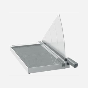 Massicot Leitz 90200000 A3 10 feuilles, lame Acier Inoxydable, pince manuelle, dimensions 346x346x616mm, poids 2.23kg, socle avec pieds caoutchouc. - Miniature 1