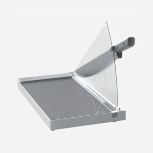 Massicot Leitz 90200000 A3 10 feuilles, lame Acier Inoxydable, pince manuelle, dimensions 346x346x616mm, poids 2.23kg, socle avec pieds caoutchouc. - Miniature 4