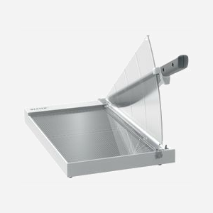 Massicot Leitz 90210000 : Coupe 15 feuilles (80 g/m²) A4+, Lame acier inoxydable, Pince manuelle, Plateau en verre, 299x571x344mm, 2.76 kg - Miniature 4