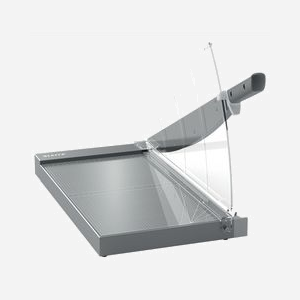 Massicot Leitz 90240000 A3 : Coupe 25 feuilles, lame acier inoxydable, 610x390x300mm, base aluminium/verre, poids 4.1 kg - Miniature 2