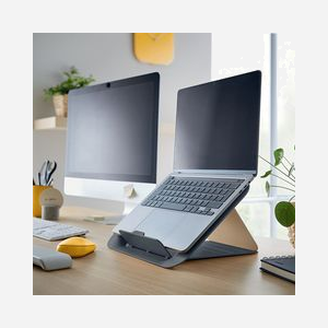 Leitz Ergo Cosy Support Laptop Gris pour écrans 13" à 17" (33-43.2cm), Dimensions 247x312x50mm, Poids 380g, Référence 64260089 - Miniature 4