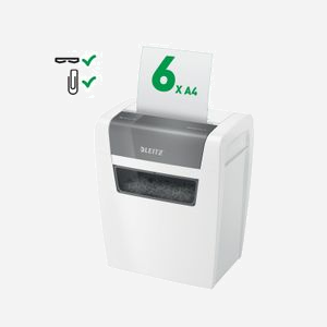 Leitz Destructeur Papier 80340000 Blanc - Coupe Particules 7 Feuilles, Fente 22cm, Panier 15L, 70dB, 325x229x343mm, 160W - Miniature 3