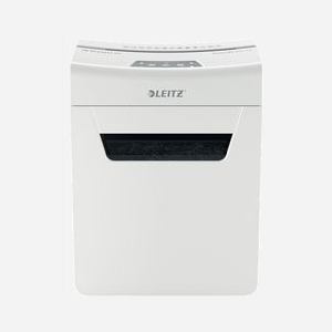 Leitz Destructeur de Papier 80910000 Gris/Blanc - Coupe Particules P-4, 8 Feuilles, 14L, Anti-Bourrage, Trombones/Agrafes, 351x204x355mm - Miniature 2