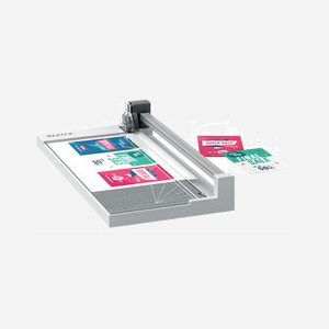 Massicot Leitz 90260000 A4, capacité 10 feuilles, lame acier, échelle de mesure, base plastique anthracite 410x77x209mm, pieds caoutchouc, 630g. - Miniature 3