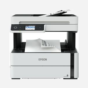 Epson EcoTank M3170 : Imprimante Jet d'encre Mono A4, 1200x2400 DPI, 39ppm, Recto-Verso Auto, Scanner 1200x2400 DPI, Fax Couleur, Wifi, Ethernet