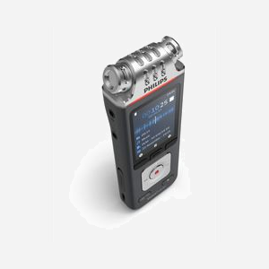 Philips VoiceTracer DVT6115 Noir/Gris : Enregistreur vocal numérique, 50-20000 Hz, USB 2.0, sortie casque, 130x130x18mm, 108g, Windows/macOS/Linux - Miniature 2
