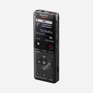Sony ICD-UX570 Noir : Enregistreur vocal numérique 4Go, MicroSD/SDHC/SDXC, OLED, USB Type-A, 159h, MP3/WMA/AAC/LPCM, Microphone In, Sortie casque