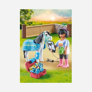 Playmobil Horses of Waterfall 71497 : Thérapeute et cheval, figurine PLAYMOBIL, poney, accessoires (7-10 ans, plastique, 24 pièces) - Miniature 5