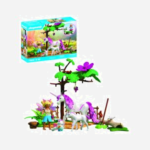Playmobil Fairies 71839 - Écurie Licorne Magique (Maman & Poulain) - Plastique Multicolore - 16 Pièces - Âge Recommandé 4-10 Ans - Type Action/Aventure - Miniature 1