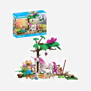 Playmobil Fairies 71839 - Écurie Licorne Magique (Maman & Poulain) - Plastique Multicolore - 16 Pièces - Âge Recommandé 4-10 Ans - Type Action/Aventure - Miniature 2