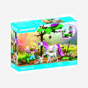 Playmobil Fairies 71839 - Écurie Licorne Magique (Maman & Poulain) - Plastique Multicolore - 16 Pièces - Âge Recommandé 4-10 Ans - Type Action/Aventure - Miniature 3