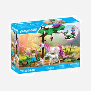 Playmobil Fairies 71839 - Écurie Licorne Magique (Maman & Poulain) - Plastique Multicolore - 16 Pièces - Âge Recommandé 4-10 Ans - Type Action/Aventure - Miniature 4