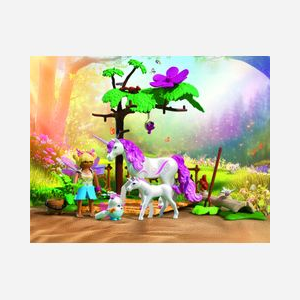 Playmobil Fairies 71839 - Écurie Licorne Magique (Maman & Poulain) - Plastique Multicolore - 16 Pièces - Âge Recommandé 4-10 Ans - Type Action/Aventure - Miniature 5