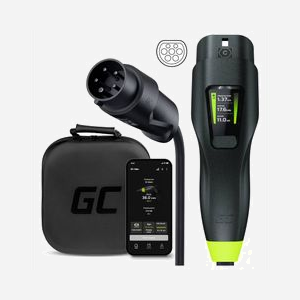 Green Cell Chargeur Mobile EV GC-EVGC01 Habu 11 kW Type 2 jusqu'à CEE avec APP GC, Disjoncteur Différentiel DC 6mA + AC 20mA, IP55. - Miniature 1