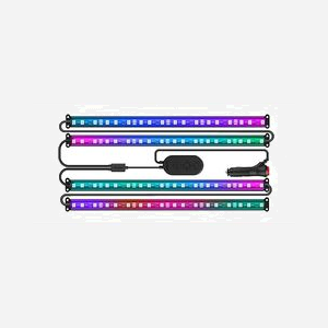Govee H70900A1-OF-UK : Kit de 4 bandes lumineuses RGBIC 30cm, Bluetooth, 12V, compatible iOS 8.0 et Android 4.3, éclairage intérieur automobile transparent. - Miniature 1