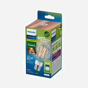 Philips by Signify Ampoule LED Filament 4.3W (équiv. 60W) A60 E27 2700-4000K 903lm Wi-Fi/Bluetooth compatible Amazon Alexa et Google Assistant - Miniature 2