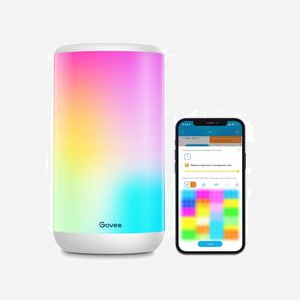 Govee Aura Lampe de Table Intelligente Wi-Fi H60523D1-OF-EU, 350lm, 2200-6500K, 16M couleurs, Secteur 100-240V, Alexa & Google Assistant - Miniature 2