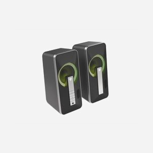GENESIS Helium 100 BT RGB Enceintes PC 2.0 10W RMS Bluetooth 5.0 Noires & Argentées, connectique filaire & sans fil, Port casque 3.5mm - Miniature 3
