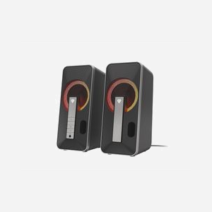 GENESIS Helium 100 BT RGB Enceintes PC 2.0 10W RMS Bluetooth 5.0 Noires & Argentées, connectique filaire & sans fil, Port casque 3.5mm - Miniature 5