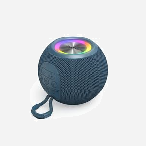 Hama Enceinte Portable Mono 5W Bluetooth 5.3, Autonomie 10h, Batterie 1200mAh, MicroSD, TWS, Entrée AUX, USB-C, Bleu, 111x111x87mm - Miniature 1