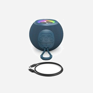 Hama Enceinte Portable Mono 5W Bluetooth 5.3, Autonomie 10h, Batterie 1200mAh, MicroSD, TWS, Entrée AUX, USB-C, Bleu, 111x111x87mm - Miniature 2