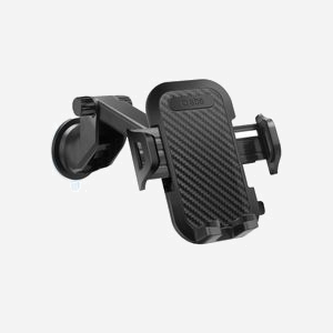 SBS TEHWSUPWIND Support Voiture Universel pour Smartphone, Ventouse, Rotatif 360°, Largeur Max 9cm, Noir, Dimensions Emballage 160x70x200mm