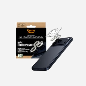 PanzerGlass Hoops Protecteur d'Objectif Caméra Argent Pailleté pour iPhone 16/17 Pro/Pro Max - Verre Trempé & Silicone - Résistant Rayures/Chocs - 42.3x44.5mm - Miniature 5