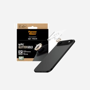 PanzerGlass Hoops - Protection Caméra iPhone Air - Verre Trempé, Silicone, Or - Résistant Rayures/Chocs - 44.46x42.26mm - 2mm Épaisseur - Kit Nettoyage - Miniature 5
