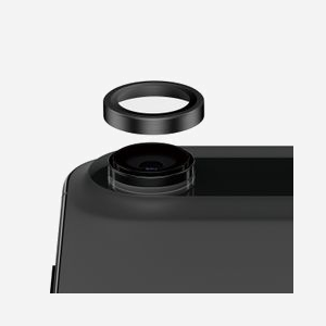 PanzerGlass Hoops Ceramic II - Protection Lentille Caméra iPhone Air - Verre Trempé & Silicone - 46.2x46.2x2.3mm - Résistant Rayures/Chocs - Kit Nettoyage Inclus