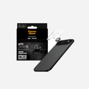 PanzerGlass Hoops Ceramic II - Protection Lentille Caméra iPhone Air - Verre Trempé & Silicone - 46.2x46.2x2.3mm - Résistant Rayures/Chocs - Kit Nettoyage Inclus - Miniature 5
