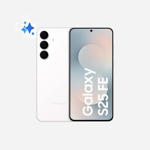 Samsung Galaxy S25 FE 5G Blanc SM-S731BZWDEUE - Écran 6.7" Dynamic AMOLED 2X 120Hz, Exynos 2400, 8Go RAM, 128Go, Triple Caméra 50MP, 5G, Double SIM