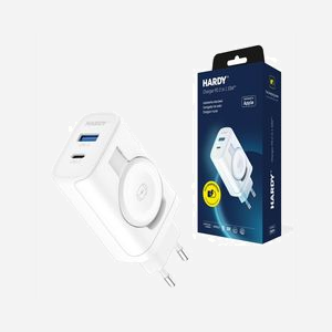 3MK Chargeur Secteur 33W GaN Blanc : USB-C Power Delivery 3.0 33W + USB-A Quick Charge 3.0, Recharge sans Fil Qi, Smartphones, Tablettes, Smartwatches - Miniature 2