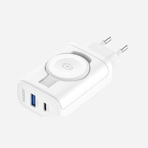 3MK Chargeur Secteur 33W GaN Blanc : USB-C Power Delivery 3.0 33W + USB-A Quick Charge 3.0, Recharge sans Fil Qi, Smartphones, Tablettes, Smartwatches - Miniature 4
